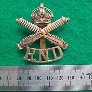 WW1 Royal Naval Division Machine Gun Section Battalion Cap Badge RND