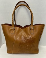 PATRICIA NASH Marion Floral Tooled Leather Tote Crossbody Purse MINT COND