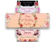 Personalisierte Banner Blumen Design Geburtst...