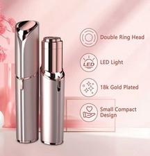 Eviey Facial Hair Remover Built In Light Battery Included 18k Gold Plated New