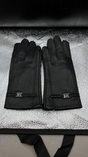 NWT Black Womens Gloves With Buckle Detail Vintage Elegant Timeless Design NOS