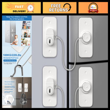 Mini Fridge Locks for Kids Adults - No Drill Child Safety Cabinet Drawer Loc