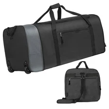 100L Foldable Rolling Duffel Bag with 2 Wheels, Light Weight Travel Duffel ba...