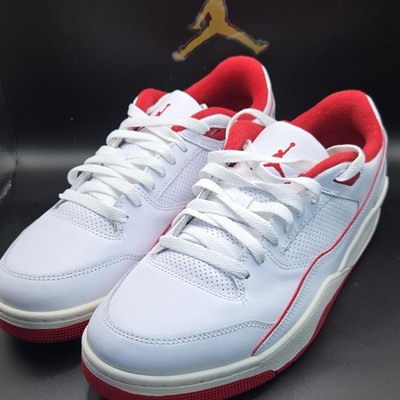 Jordan Flight Court White Varsity Red Sail Black Sneaker HF3255-106 -Lace Up-