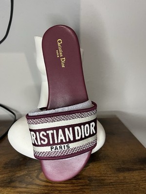 Burgundy Dior Dway Slides