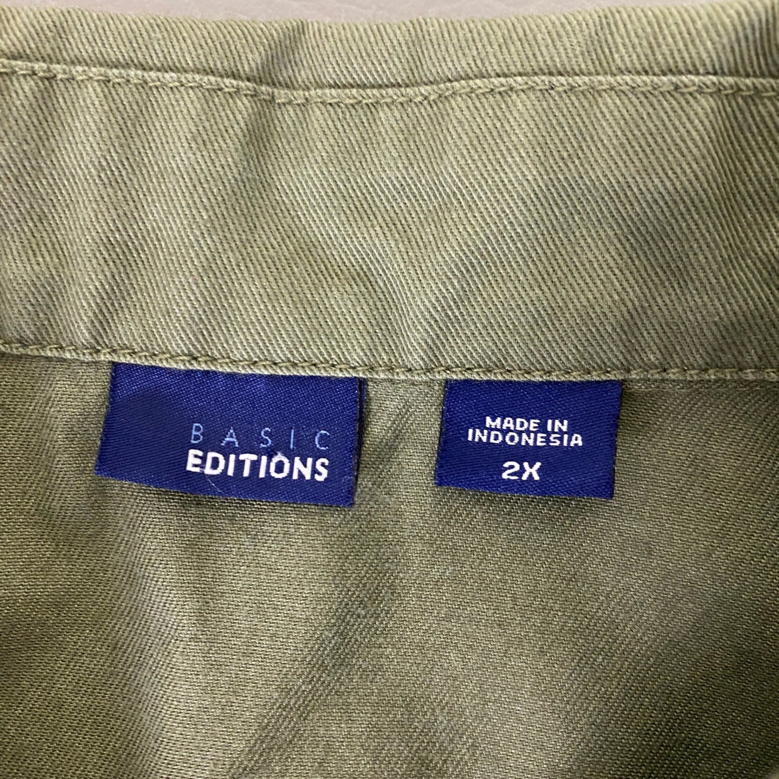 Basic Editions Jacket Women's Plus Size 2X Green … - image 5