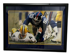 Michael Strahan Signed 24x36 Photo – Professionally Framed Duel Inscriptions