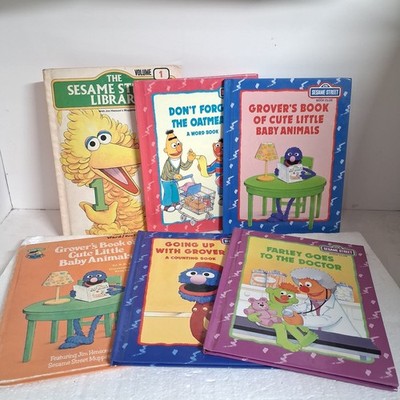 Vtg Lot Of 6 Sesame Street Childrens Reading Books Jim Henson