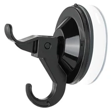  Suction Cup Hooks for Shower, Wreath Hanger 5 Pack, Bathroom Suction Black