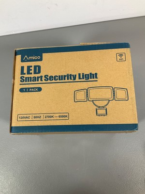 Amico LED Smart Security Light, 1 Pack, 120VAC, 60Hz, 2700K-6500K, WiFi Enabled
