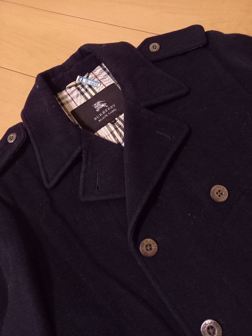 BURBERRY BLACK LABEL Navy Peacoat Size M From Japan thumbnail 14