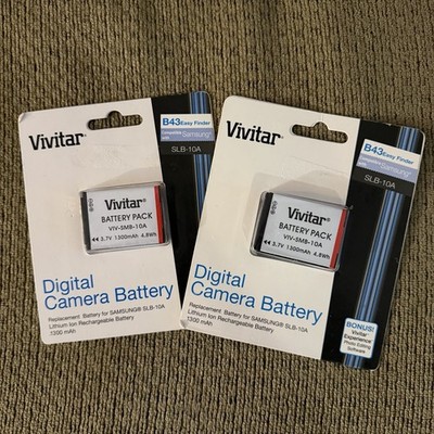 Vivitar 1300mAh Li-Ion Battery VIV-SMB-10A for Samsung SLB-10A Camera