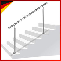 TreppengeläNder Edelstahl Handlauf 180Cm FüR Innen AußEn Balkon BrüStung Silber