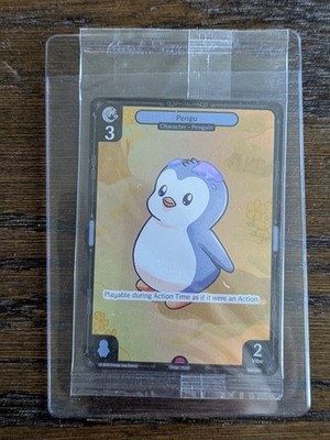 Vibes TCG Birb & Pengu Promo Card - Pengu Gold Holo Foil 10/25 - Pudgy Penguins