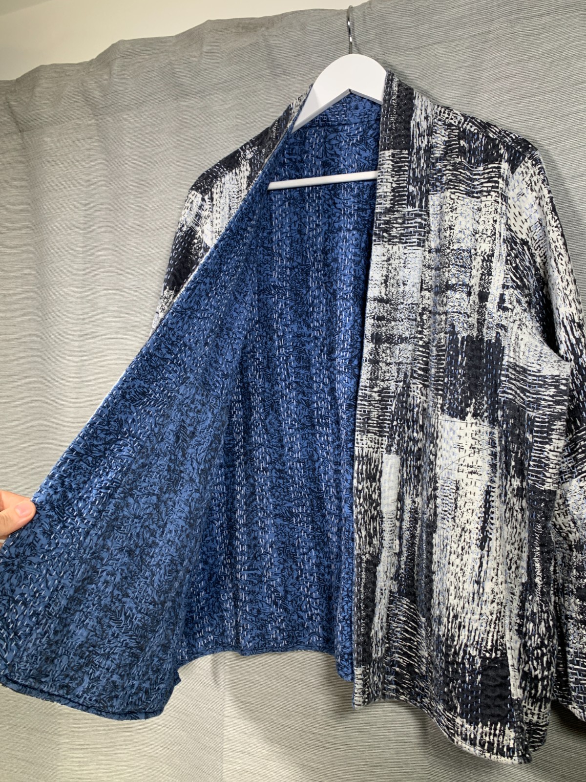 Sahara Reversible Patchwork Jacket Size UK20 Blue… - image 11