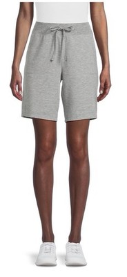 Athletic Works - Women's - Gray - French Terry Bermuda Shorts - Size Medium