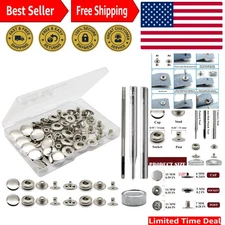 12 Set 15mm Metal Snap Fasteners Kit with Tools – Stylish Clothing Repairs