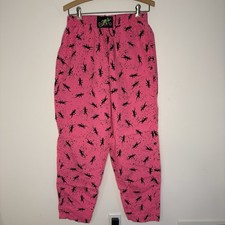 NWT ORIGINAL Vintage 90s GECKO Baggy Hawaii Neon Pattern Beach Gym Pants