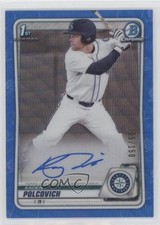 2020 Bowman Draft Chrome Picks Blue Wave Refractor /150 Kaden Polcovich Auto e9p