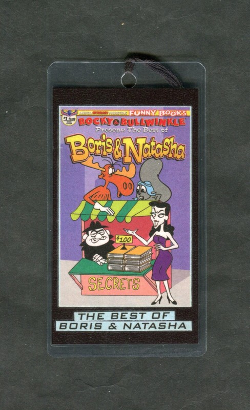 BORIS & NATASHA COMIC BOOK COVER ART DOUBLE SIDED LAMINATED BOOKMARK NEW! LOT #1