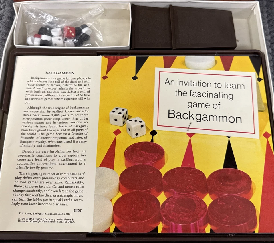 Vintage - Backgammon Tutor - ES LOWE 1974 - New Open Box - Image 3 of 4