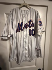 MLB Authentic-Endy Chávez #10-New York Mets Jersey Men’s Majestic-Size 52-Stains