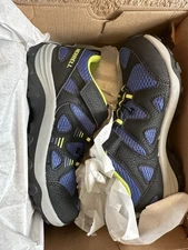 Merrell Kids M-Trail Chaser  US Size 3M Big Kids (Navy/Green) Easy On