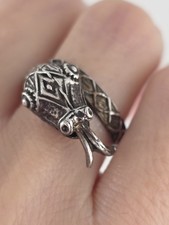 VTG SNAKE STERLING SILVER HANDMADE RING SIZE 7.5