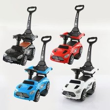 Turbo Kids Mercedes Ride on Push Car Baby Stroller Headlights Music & Under Seat