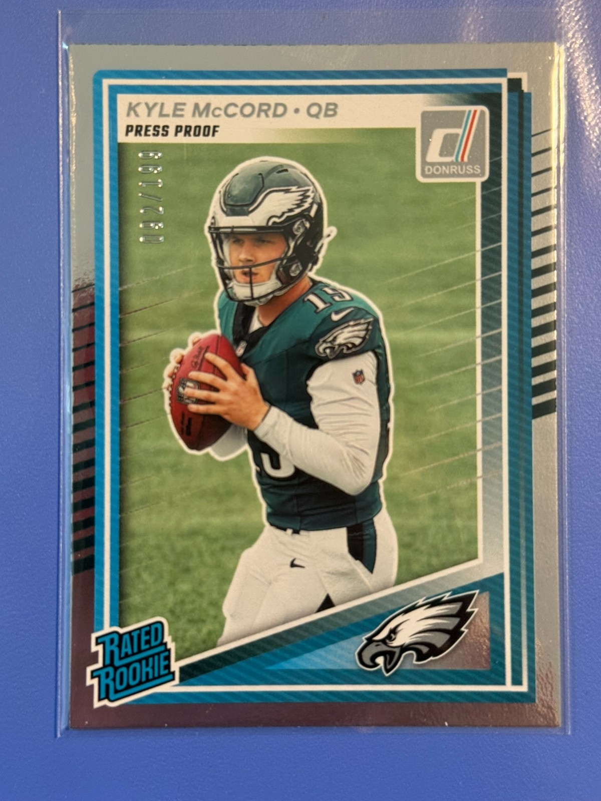 2025 Panini Donruss - Kyle McCord #325 Press Proof Silver /199 (RC) Eagles
