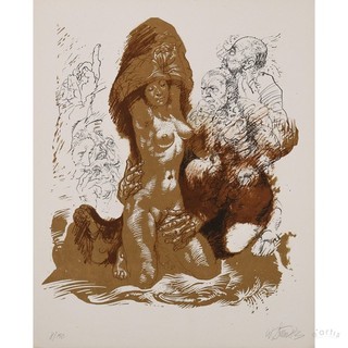 WILLI SITTE LITHOGRAPH NUDE EROTIC LEIPZIG REALISM GDR LIMITED VP: €1690