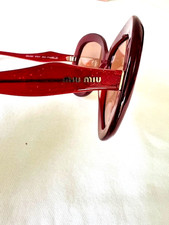 Miu Miu Burgundy Round Shaped Women\'s Sunglasses SMU08N 58 19 HAI-4P1 140 2N Women main image 4
