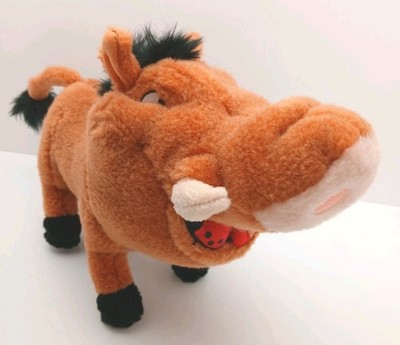 VTG Applause Lion King Pumbaa Warthog Bugs in Mouth 10.5'' Plush Posable Legs 
