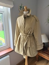 Zara Camel Brown Padded Trench Coat With Belt S UK10 # G102S