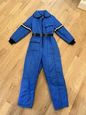 Vintage JC Penny Snowmobile Snow Suit WOMENS S Small Regular Blue Winter Warm