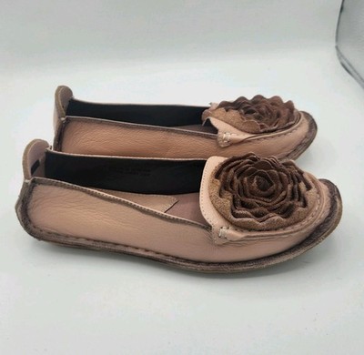 Spring Step L'ARTISTE Dezi Pink Floral Slip On Leather Womens Size 39 US 8.5