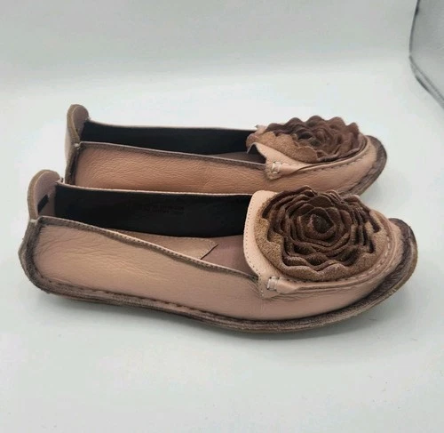 Spring Step L'ARTISTE Dezi Pink Floral Slip On Leather Womens Size 39 US 8.5