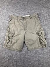 Dockers Cargo Shorts Mens 34 Olive Green Flat Front Utility 100 Cotton Outdoor