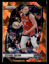 2024 Panini Prizm WNBA #34 Stefanie Dolson Ice Orange Prizms card