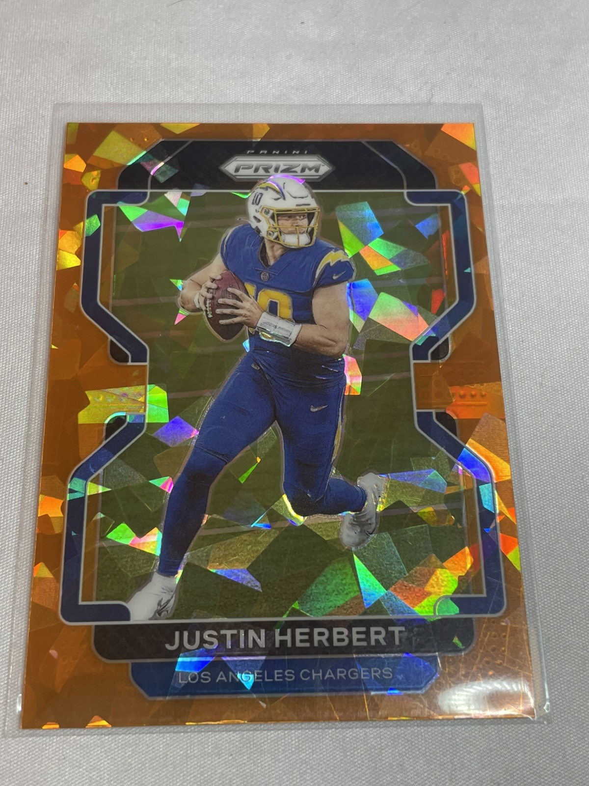 2021 Panini Prizm - Justin Herbert #169 Orange Ice Prizm