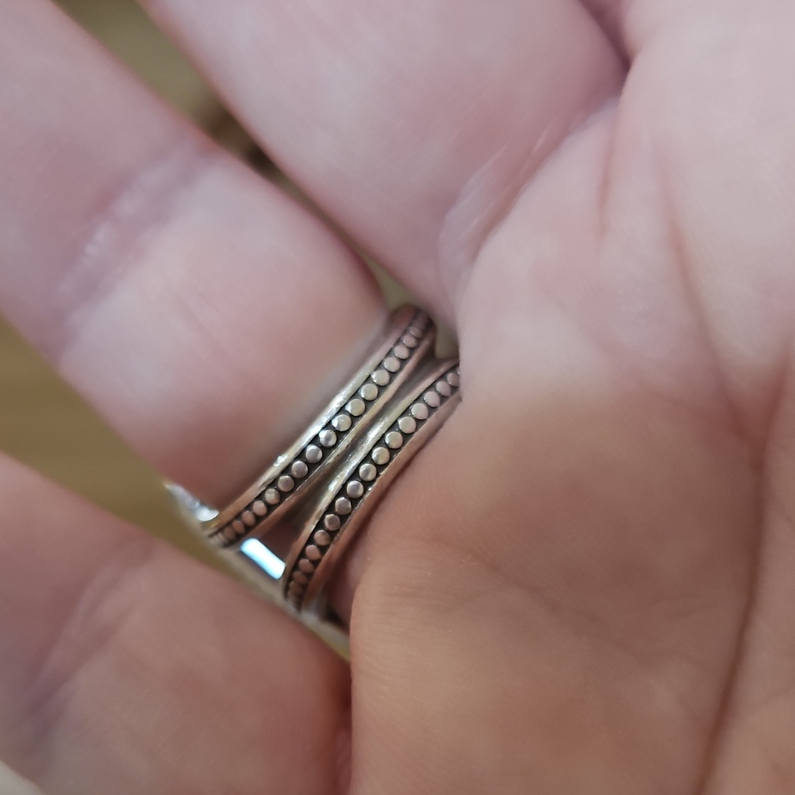 Brighton Ring Rectangular Blue Silver plated size… - image 8