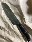 Esommus X50Cr15 7in Santoku Knife, Granton Edge, HRC55±2, Black Handle — photo 6