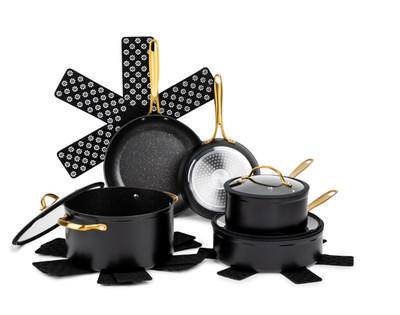Thyme & Table 12-Piece Ceramic Non-Stick Cookware Set Signature Collection - NEW