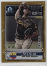 2020 Bowman Spanning The Globe Chrome Gold Refractor /50 Luis Patino 1kc2
