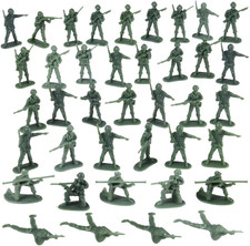 DELUXE BAG of CLASSIC TOY GREEN ARMY SOLDIERS - 36 Pc. USTVL47 