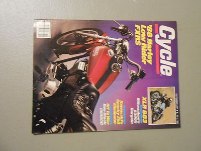 HONDA RACING SPIRITS 1987年カレンダー OCTOBER 1987 CYCLE MAGAZINE,HARLEY FXRS LOWRIDER,XLH 883