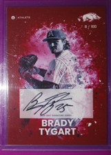 2024 Onit Arkansas Razorbacks college Baseball #105 RED AUTO #8/100 Brady Tygart