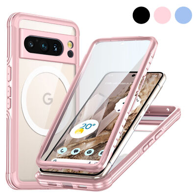 Fr Google Pixel 10 Pro XL/10A/8 Shockproof Magnetic Screen Clear Back Hard Cover