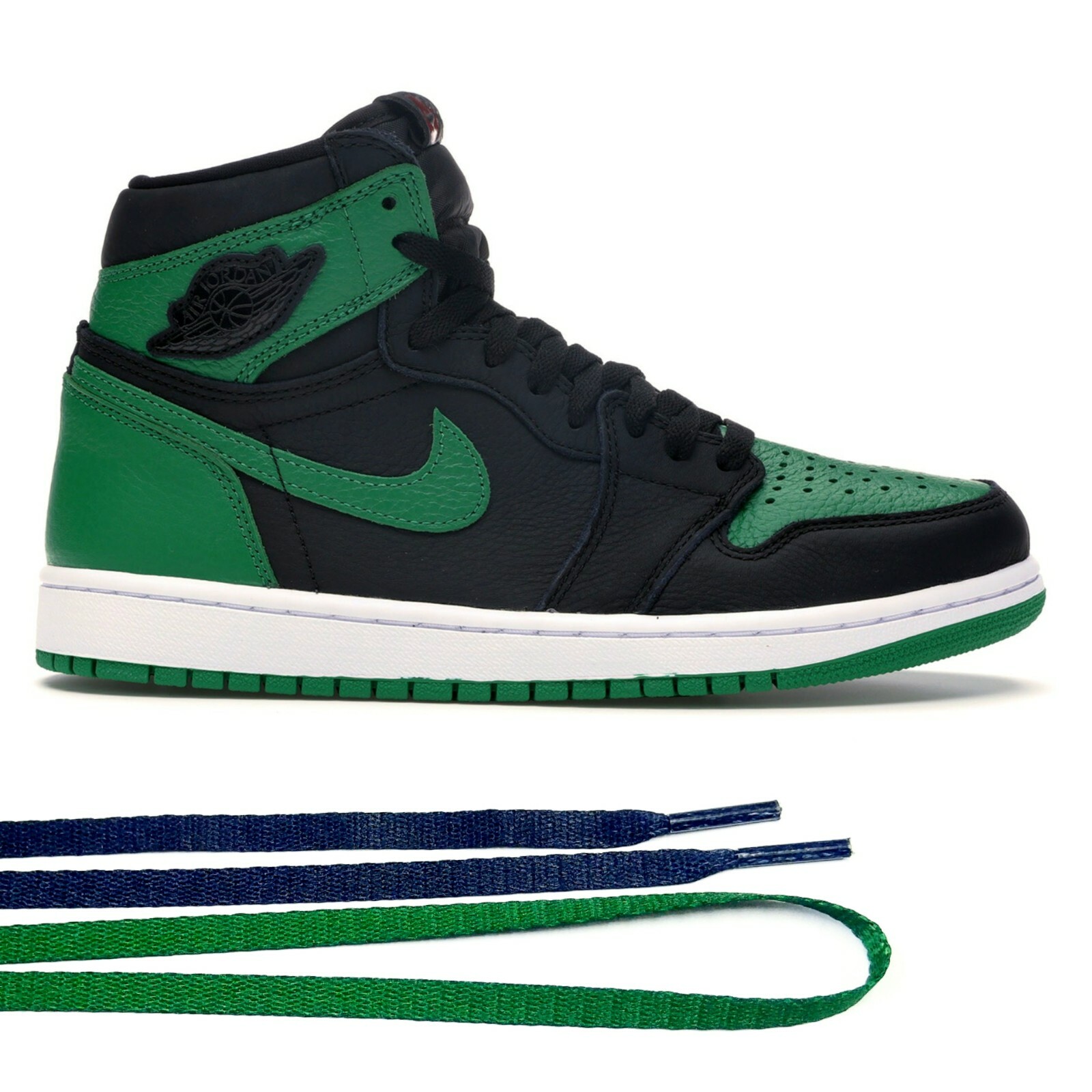 pine green jordan 1 red laces