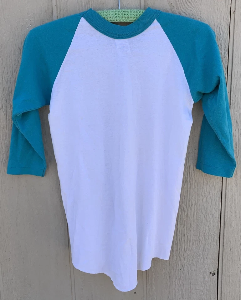 Camiseta raglán vintage de béisbol puntada única años 80 años 80 talla juvenil L 14 16 Foto 3 de 4